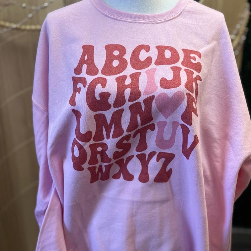 ABCDE I Love You Fit Pink - Adult & Kids T-Shirts, Sweatshirts & Hoodies apparel design preview 1