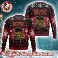 ACDC Hells Bells Signature Big Cracked Bell With Snowflakes Pattern Chrsitmas Ugly Christmas Sweater - Gift Idea product image