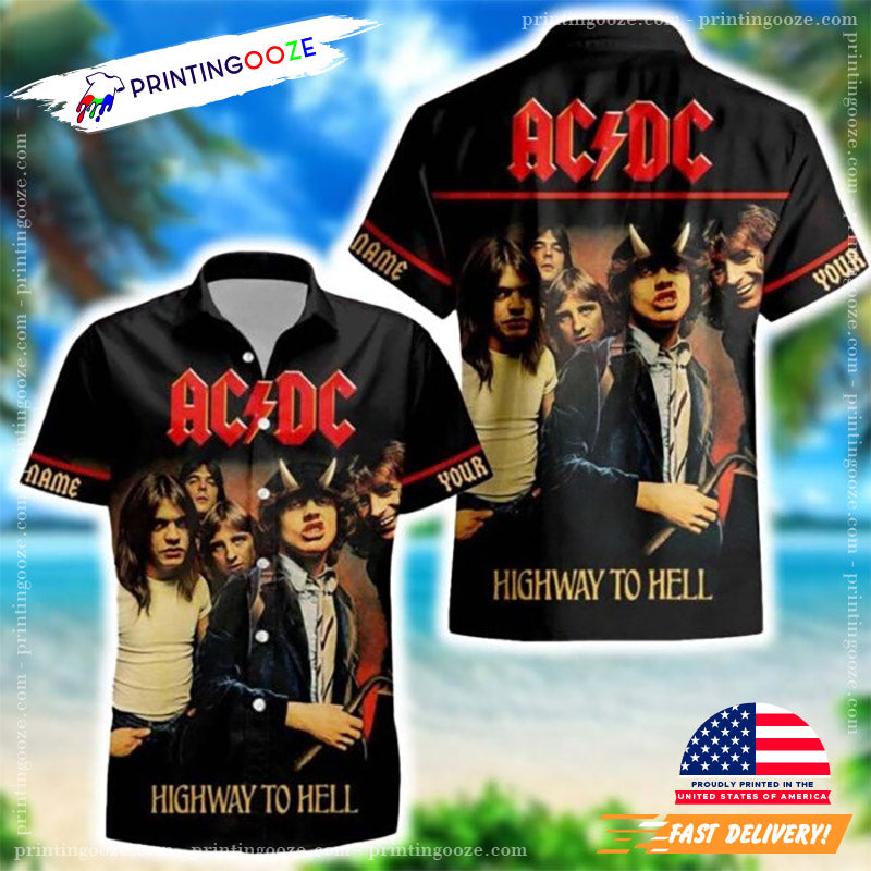 ACDC High Way To Hell Band Photo Summer 2025 Hawaiian - Adult & Kids T-Shirts, Sweatshirts & Hoodies apparel design preview 1