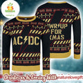 ACDC Power Up Lightning Pattern PWR Up For Xmas Knitted Ugly Christmas Sweater - Holiday Gift product image