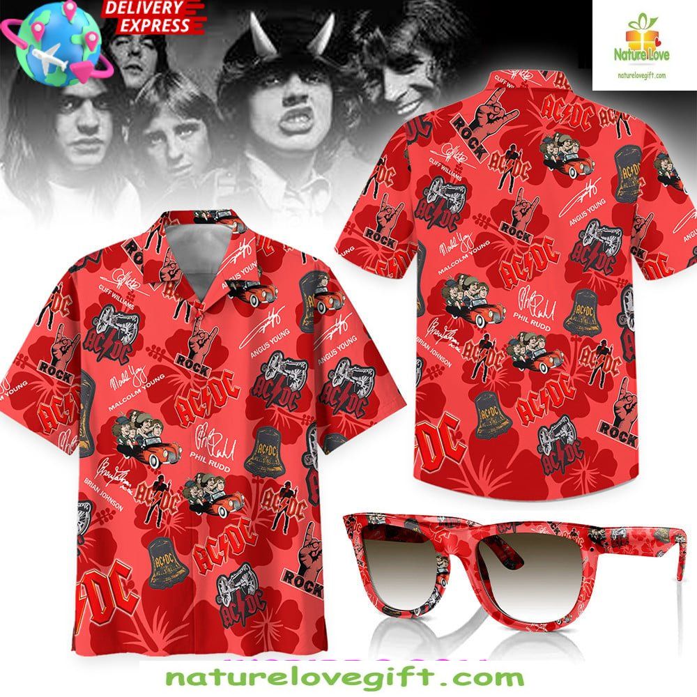 ACDC Rocker Hawaiian Limited Edition - Adult & Kids T-Shirts, Sweatshirts & Hoodies apparel design preview 1