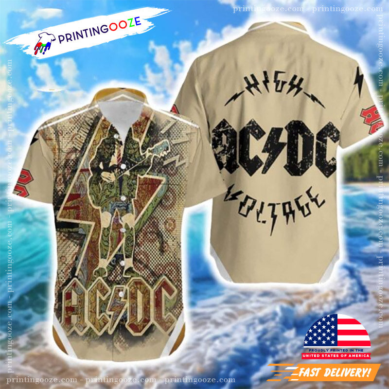 ACDC World Tour PWR UP 2025 Hawaiian - Adult & Kids T-Shirts, Sweatshirts & Hoodies apparel design preview 1