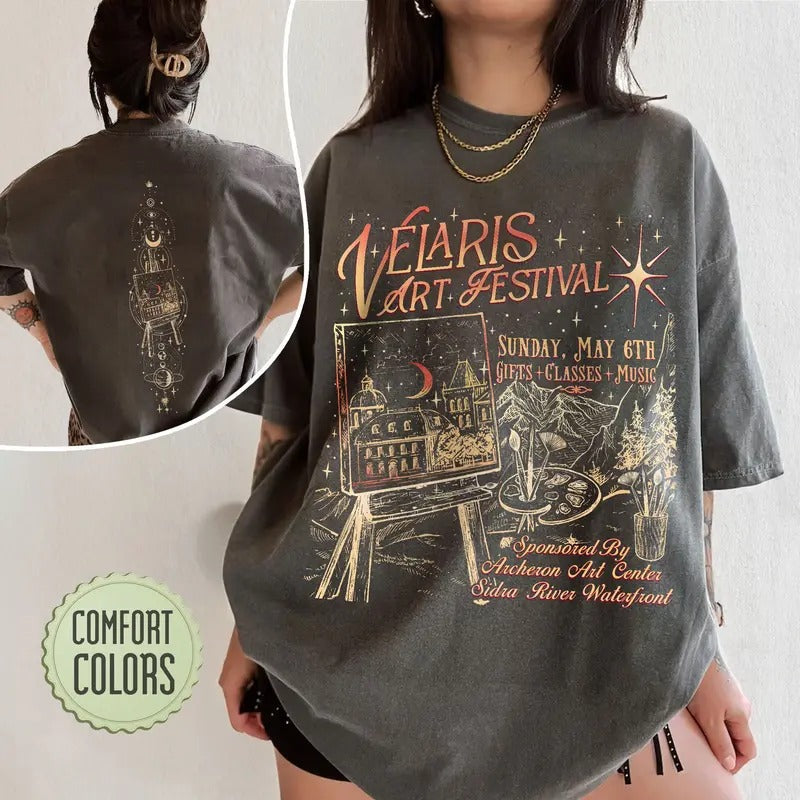 ACOTAR Night Court Fan Velaris Art Festival SJM Stars - Adult & Kids T-Shirts, Sweatshirts & Hoodies apparel design preview 1