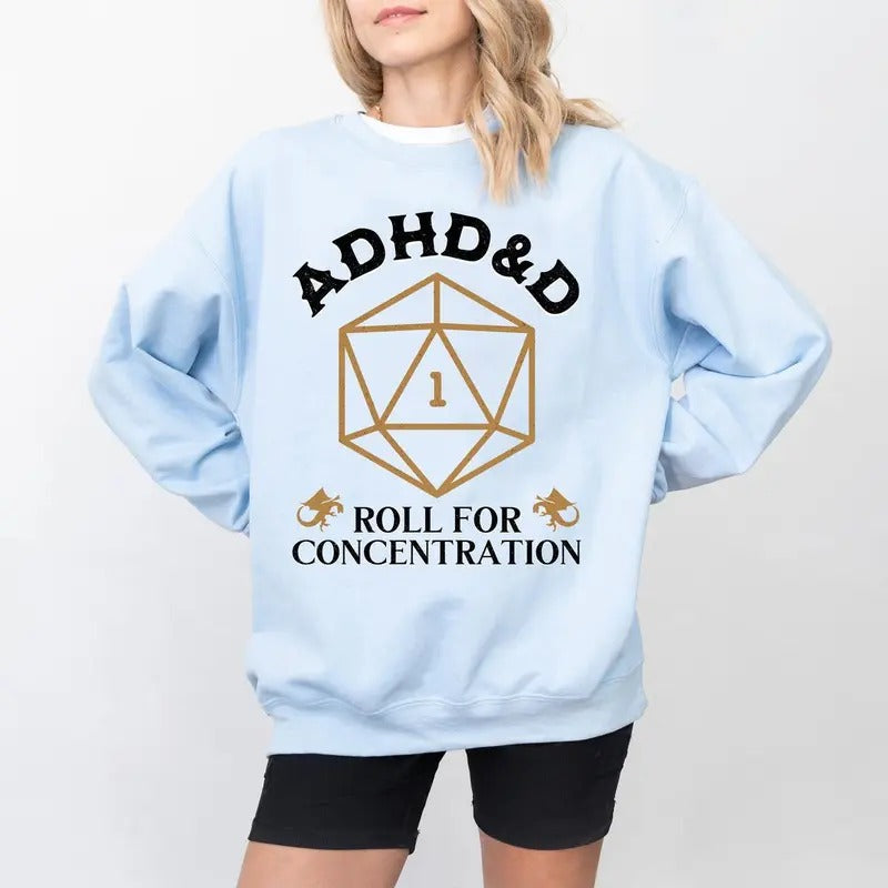 ADHD Casual Street Fleece Fabric Tops Perfect - Adult & Kids T-Shirts, Sweatshirts & Hoodies apparel design preview 1