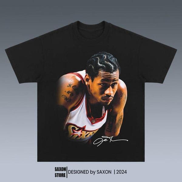 ALLEN IVERSON VINTAGE SPORT FAN V3 - Adult & Kids T-Shirts, Sweatshirts & Hoodies apparel design preview 1