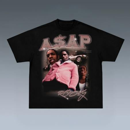ASAP Prints Vintage Rapper Hip Hop Rap Music R&B Pop - Adult & Kids T-Shirts, Sweatshirts & Hoodies apparel design preview 1