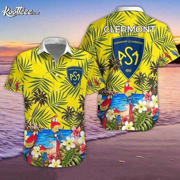 ASM Clermont Auvergne Tropical Hawaiian And Shorts - Adult & Kids T-Shirts, Sweatshirts & Hoodies apparel design preview 1