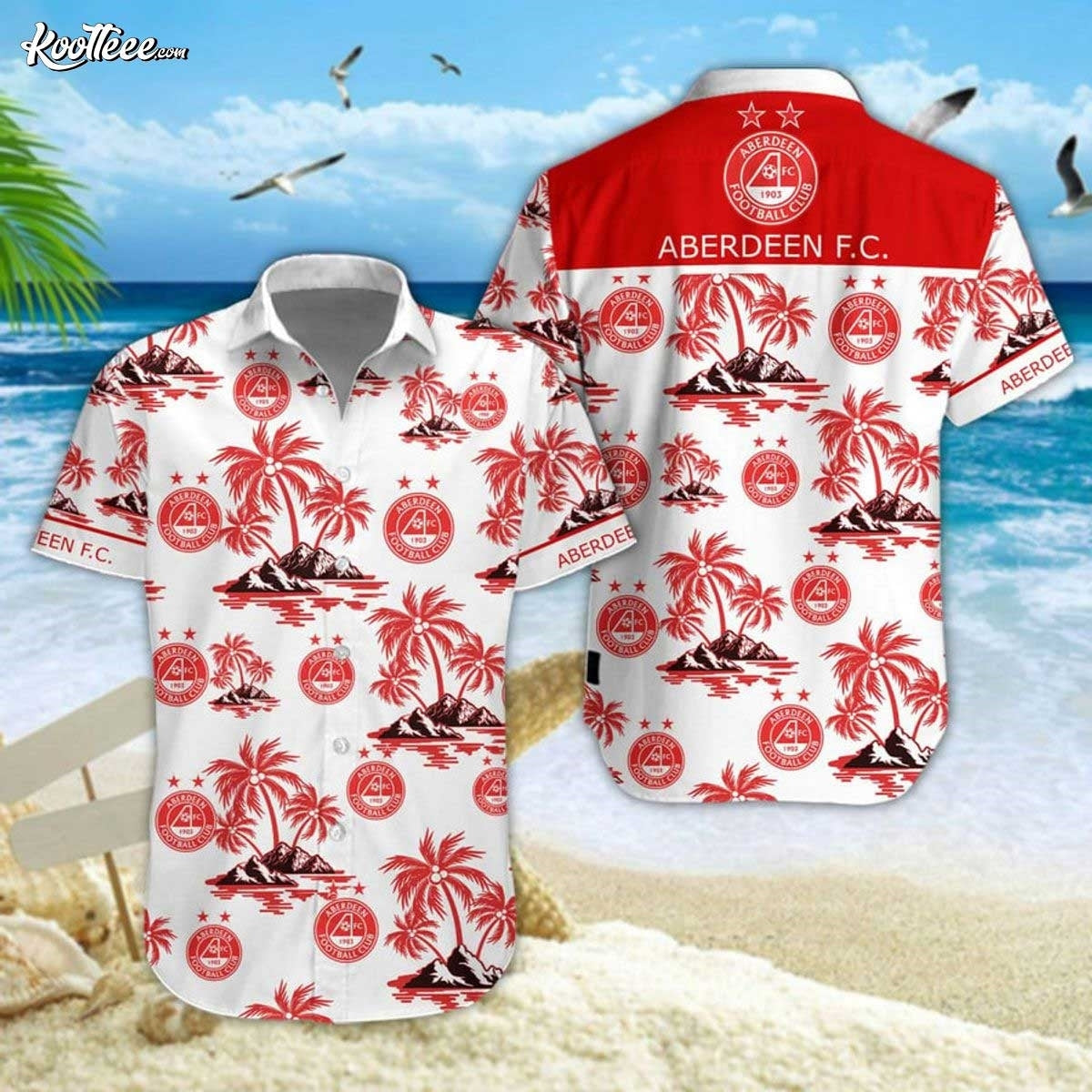 Aberdeen FC SPFL Hawaiian And Shorts - Adult & Kids T-Shirts, Sweatshirts & Hoodies apparel design preview 1