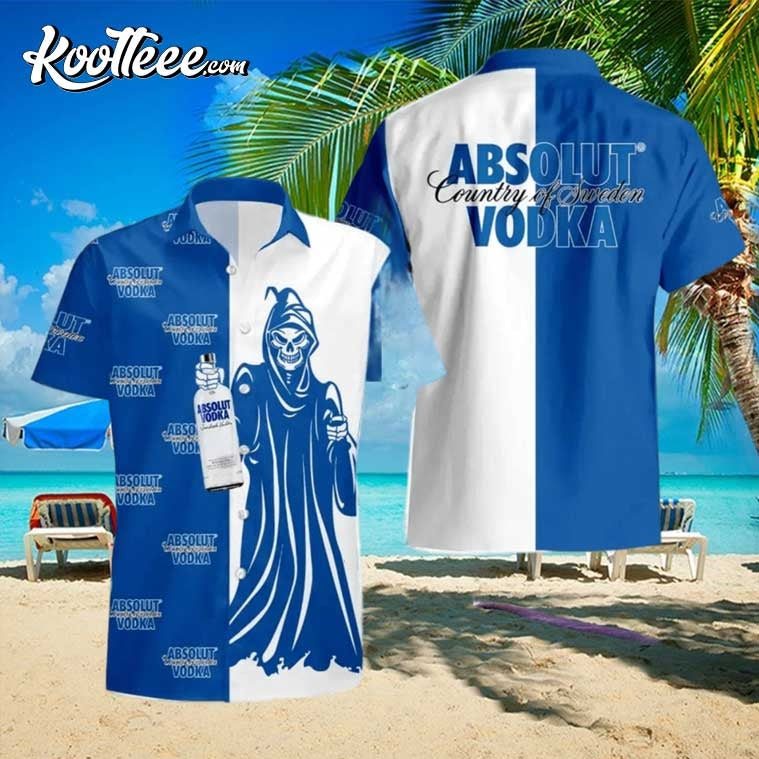 Absolut Vodka Death Halloween Hawaiian - Adult & Kids T-Shirts, Sweatshirts & Hoodies apparel design preview 1