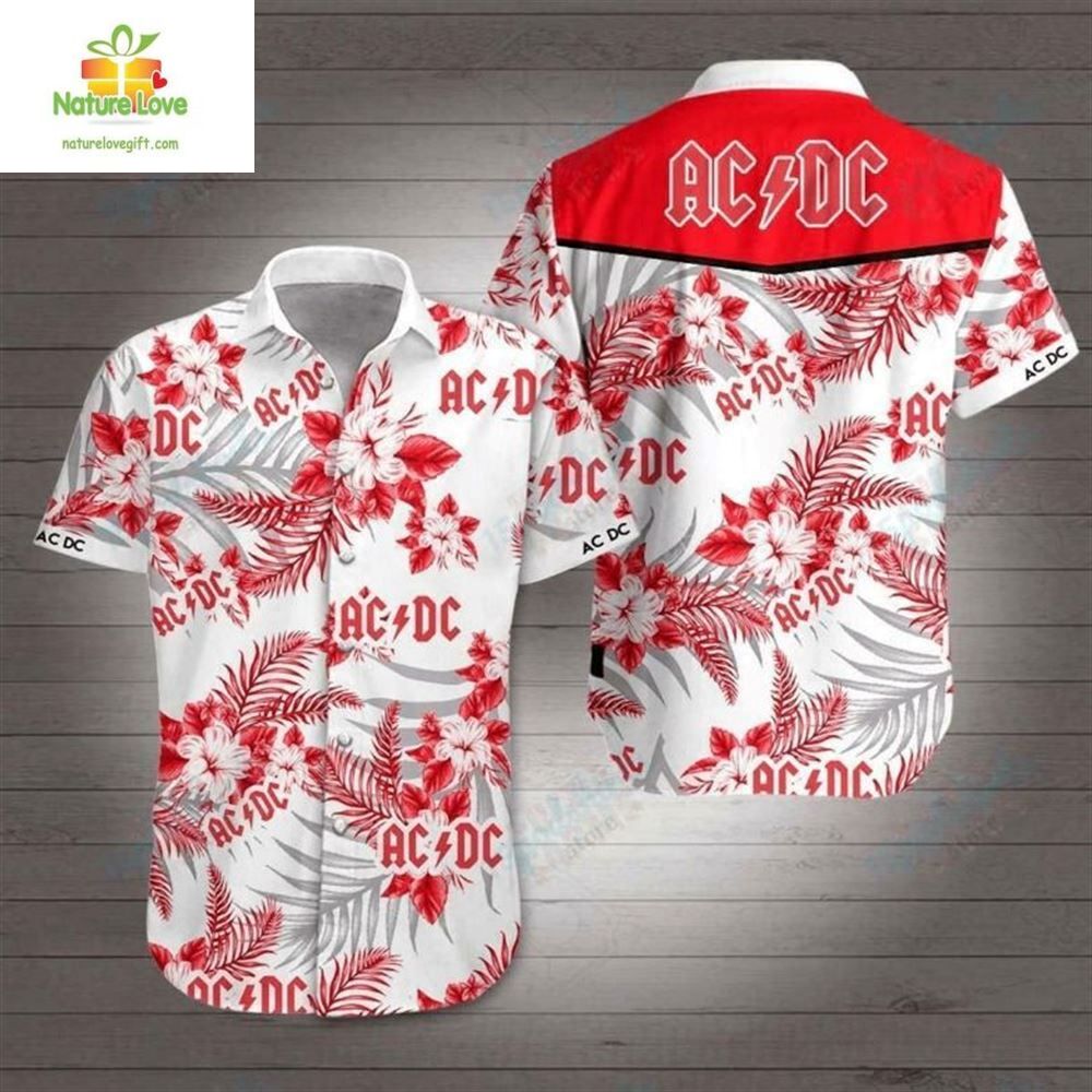 ACDC Rock Band Hawaiian for Men and Women - Adult & Kids T-Shirts, Sweatshirts & Hoodies apparel design preview 1