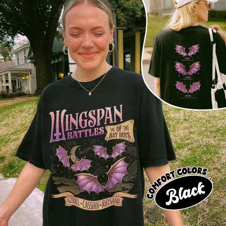 Acotar Wingspan Bat Night Court Illyrians Rhysand - Adult & Kids T-Shirts, Sweatshirts & Hoodies apparel design preview 1