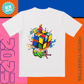'Neon Rubik' 3D Printed Color Splash Embossed Details - Adult & Kids T-Shirts, Sweatshirts & Hoodies apparel design preview 1
