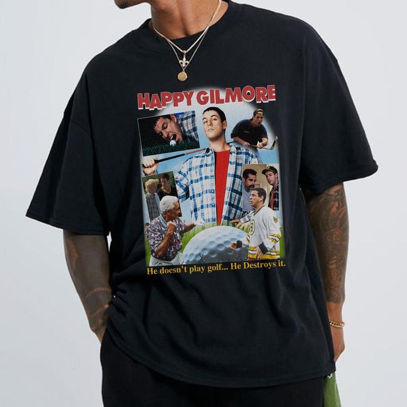 Ad4m Sandl4r Happy Gilmore Vintage Funny Actors - Adult & Kids T-Shirts, Sweatshirts & Hoodies apparel design preview 1