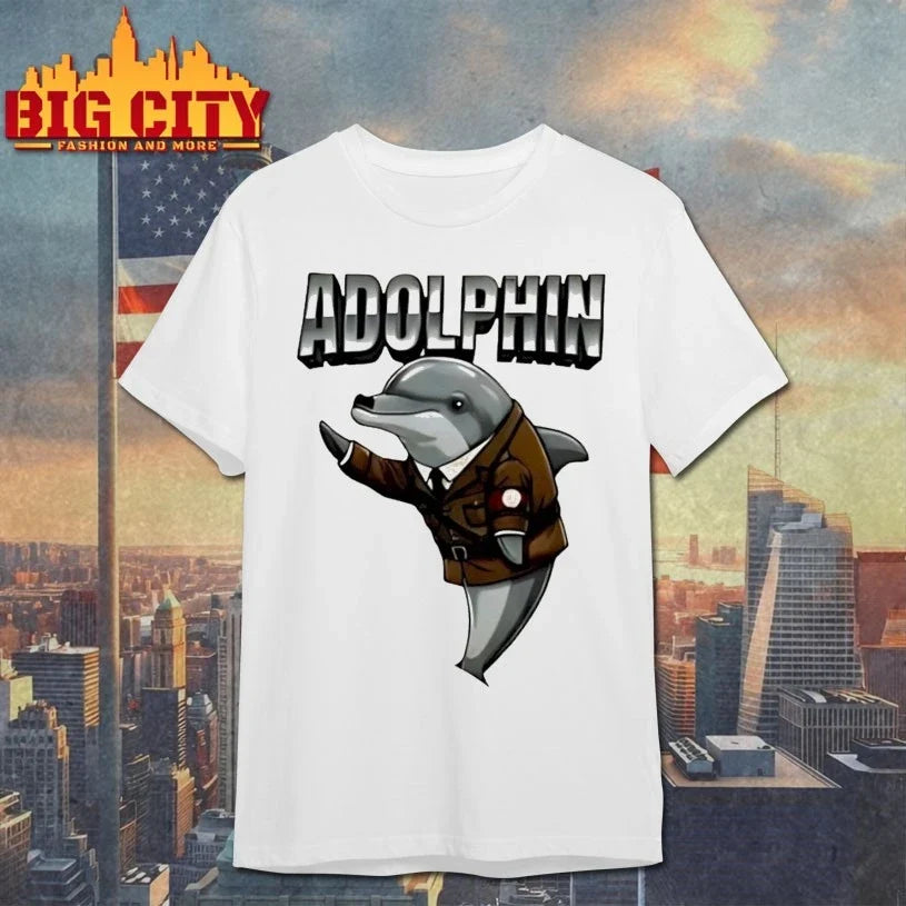 Adolphin Dolphin Adolf Hitler Nazi Uniform - Adult & Kids T-Shirts, Sweatshirts & Hoodies apparel design preview 1