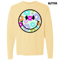 Adorable Floral Happy Face Comfort Colors 'NLB' - Adult & Kids T-Shirts, Sweatshirts & Hoodies apparel design preview 1