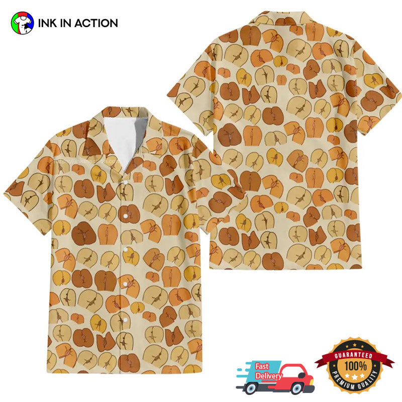 Adult Humor Peaches Butt Hawaiian - Adult & Kids T-Shirts, Sweatshirts & Hoodies apparel design preview 1