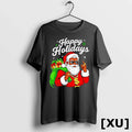 African American Santa Claus Black Happy Holidays - Adult & Kids T-Shirts, Sweatshirts & Hoodies apparel design preview 1