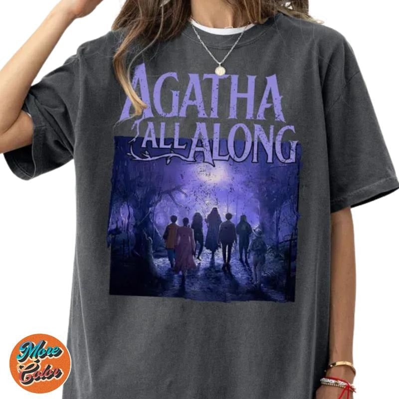 Agatha Harkness All Along Cotton Crew Neck Size S 3XL - Adult & Kids T-Shirts, Sweatshirts & Hoodies apparel design preview 1