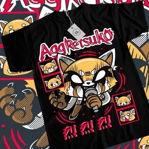 Aggretsuko Aggressive Retsuko Kawaii Waifu Girl Anime - Adult & Kids T-Shirts, Sweatshirts & Hoodies apparel design preview 1