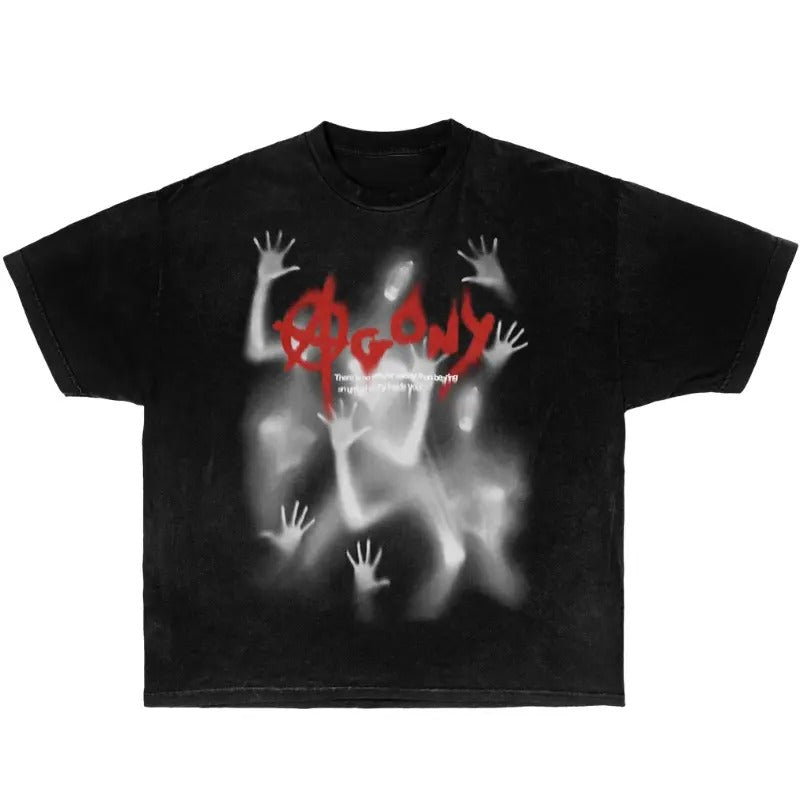 Agony Dyed Boxy Streetwear Y2K Vintage Tops Menswear - Adult & Kids T-Shirts, Sweatshirts & Hoodies apparel design preview 1