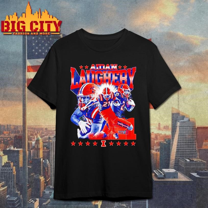 Aidan Laughery Illinois Football NCAA Legends player - Adult & Kids T-Shirts, Sweatshirts & Hoodies apparel design preview 1