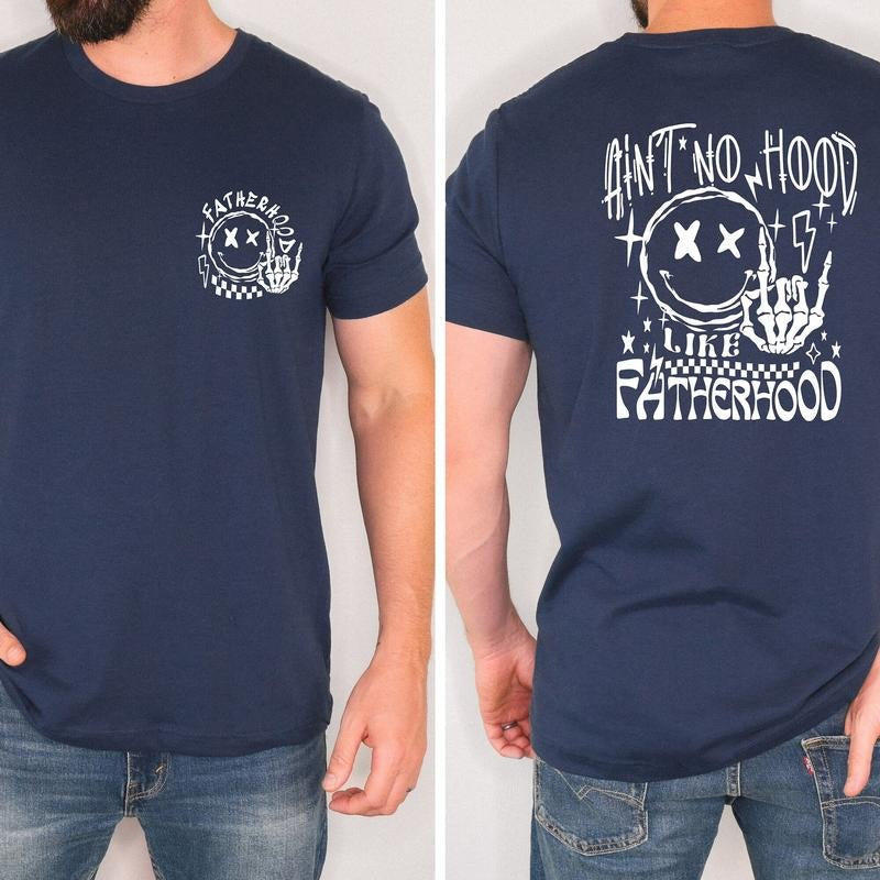 Aint No Hood Like Fatherhood Rock Roll Dad Father - Adult & Kids T-Shirts, Sweatshirts & Hoodies apparel design preview 1