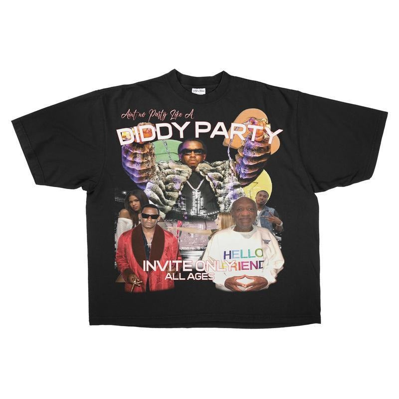 Aint No Party Like Diddy Retro Vintage Y2k 02 - Adult & Kids T-Shirts, Sweatshirts & Hoodies apparel design preview 1