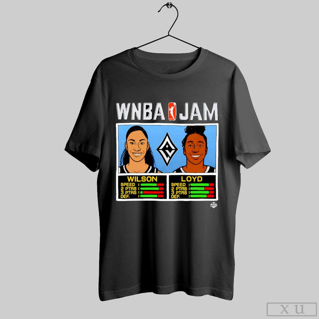 Aja Wilson And Jewell Loyd Las Vegas Aces Wnba Jam - Adult & Kids T-Shirts, Sweatshirts & Hoodies apparel design preview 1