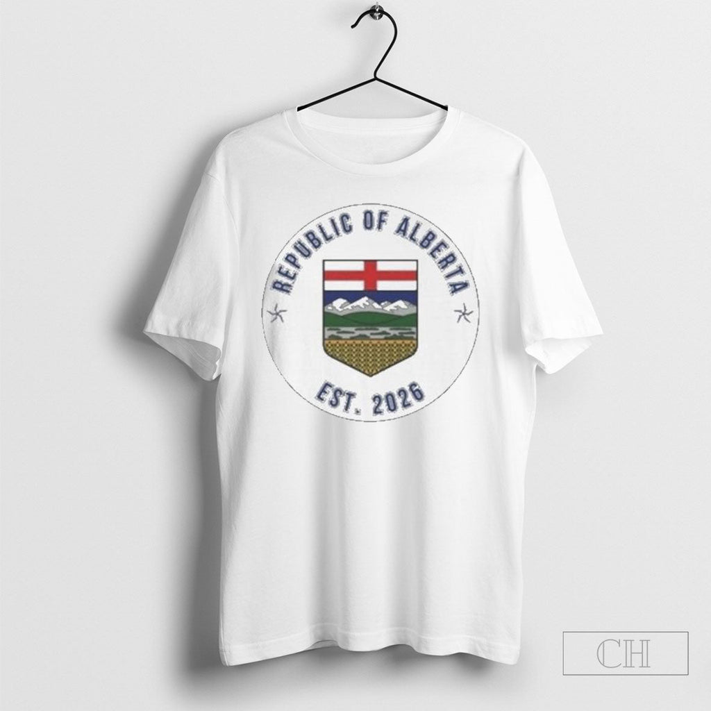 Alberta Republic Badge Est 2026 Heritage - Adult & Kids T-Shirts, Sweatshirts & Hoodies apparel design preview 1