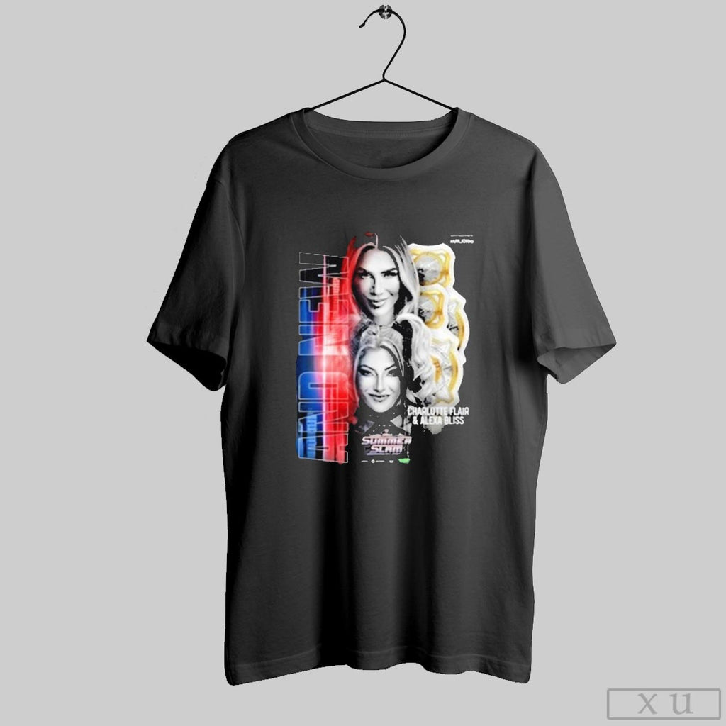 Alexa Bliss And Charlotte Flair Summer Slam - Adult & Kids T-Shirts, Sweatshirts & Hoodies apparel design preview 1