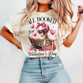 All Booked Valentines Skeleton Valentine Coquette - Adult & Kids T-Shirts, Sweatshirts & Hoodies apparel design preview 1
