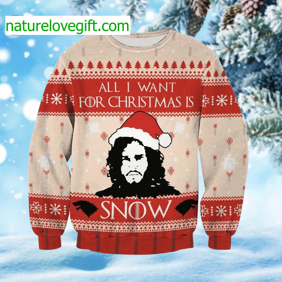 All I Need For Christmas Is Snow Ugly Christmas Sweater - Holiday Gift product image