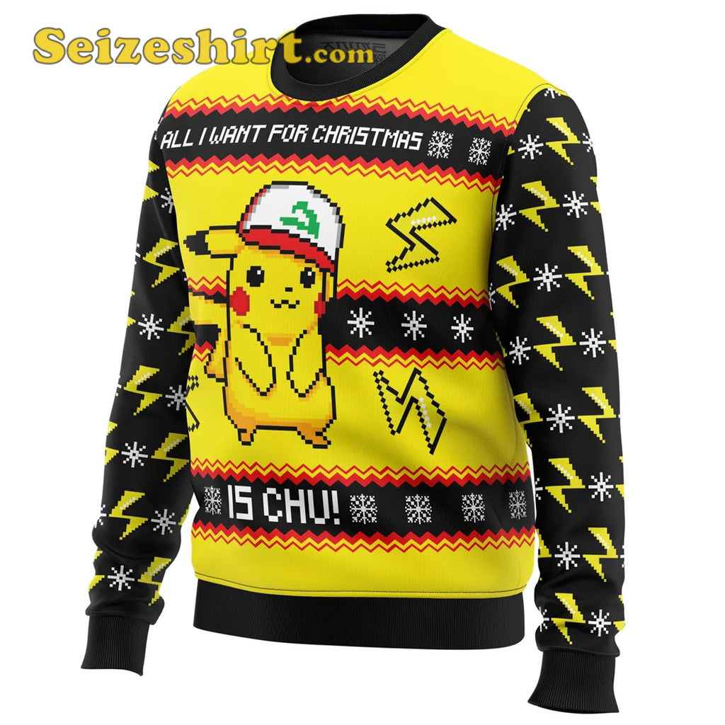 All I Want For Christmas Is CHU! Men Ugly Christmas Sweater - Holiday Gift product image 2
