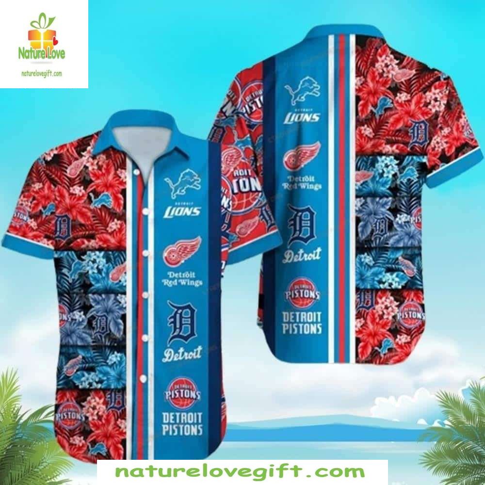 Detroit Tigers Hawaiian All-Sports Team Logo Stylish - Adult & Kids T-Shirts, Sweatshirts & Hoodies apparel design preview 1