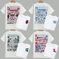 All Team Football Vintage Sketched Throwback College - Adult & Kids T-Shirts, Sweatshirts & Hoodies apparel design preview 1