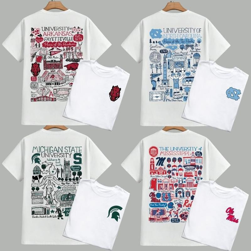 All Team Football Vintage Sketched Throwback College - Adult & Kids T-Shirts, Sweatshirts & Hoodies apparel design preview 1