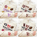 All Team NCAA Coquette Bow Football University SEC - Adult & Kids T-Shirts, Sweatshirts & Hoodies apparel design preview 1