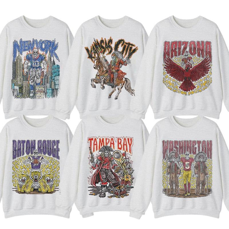 All Teams Football Vintage - Adult & Kids T-Shirts, Sweatshirts & Hoodies apparel design preview 1