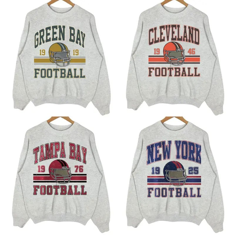 All Teams Vintage Football Classic Sport Grey Fan - Adult & Kids T-Shirts, Sweatshirts & Hoodies apparel design preview 1