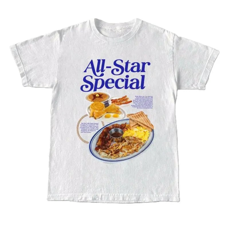 All Start Breakfast Vintage 90s Top BoyFriends - Adult & Kids T-Shirts, Sweatshirts & Hoodies apparel design preview 1