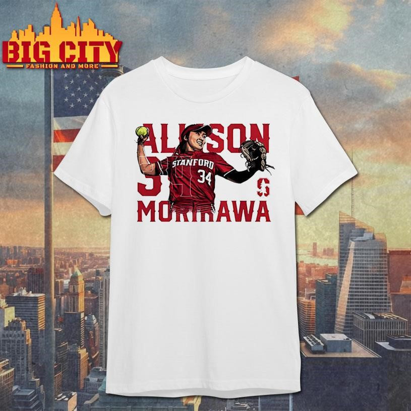 Allison Morikawa Stanford Softball NCAA Caricature - Adult & Kids T-Shirts, Sweatshirts & Hoodies apparel design preview 1