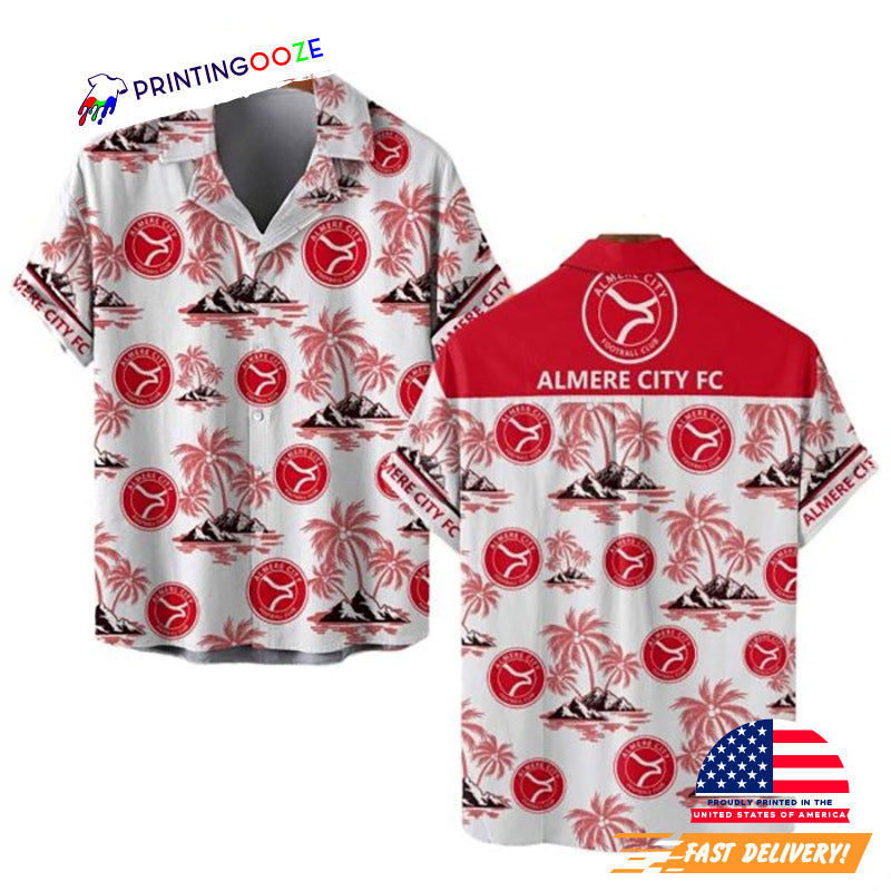 Almere City FC Summer Hawaiian - Adult & Kids T-Shirts, Sweatshirts & Hoodies apparel design preview 1