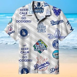 Aloha MLB Keep Calm And Go LA Dodgers Hawaiian - Adult & Kids T-Shirts, Sweatshirts & Hoodies apparel design preview 1