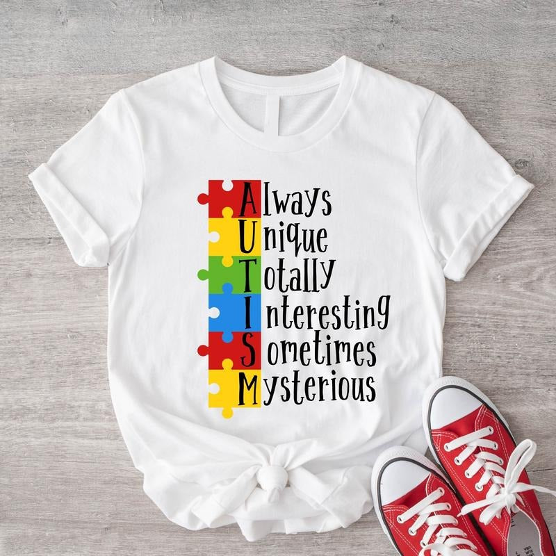 Always Unique Autism Awareness Be Kind Puzzle - Adult & Kids T-Shirts, Sweatshirts & Hoodies apparel design preview 1