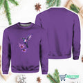 Alzheimer’s Awareness Month Women’s Purple Art Print Pit Striped Sweatshirt 3D Sweater - Gift Idea product image