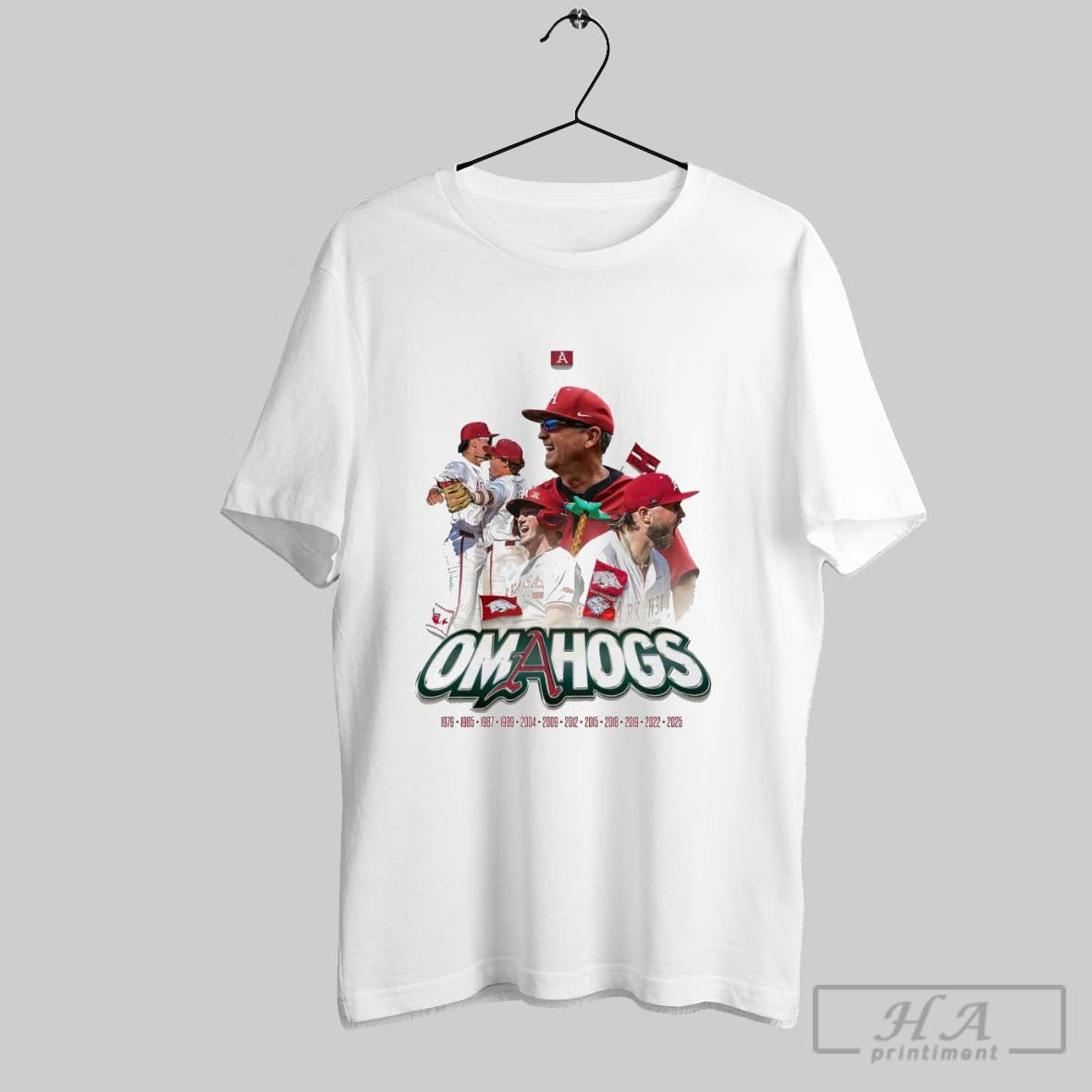 Amahogs Arkansas Razorback Baseball 1979 2025 World - Adult & Kids T-Shirts, Sweatshirts & Hoodies apparel design preview 1