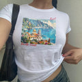 Amalfi Coast Baby Vintage Postcard Italian Girl - Adult & Kids T-Shirts, Sweatshirts & Hoodies apparel design preview 1