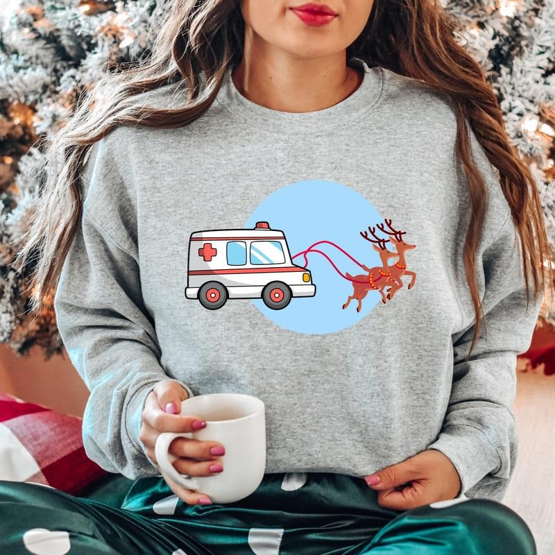 Ambulance Deer Matching Emergency Medical Technician - Adult & Kids T-Shirts, Sweatshirts & Hoodies apparel design preview 1