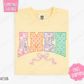 Amen Bow Comfort Colors Easter Cute - Adult & Kids T-Shirts, Sweatshirts & Hoodies apparel design preview 1