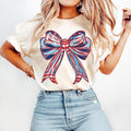 America Coquette Bow 4th July Memorial Day USA - Adult & Kids T-Shirts, Sweatshirts & Hoodies apparel design preview 1
